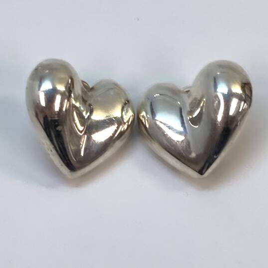 Designer Robert Lee Morris 925 RLM Sterling Silver Heart Stud Earrings image number 2