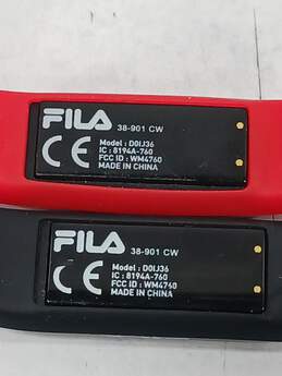 Pair of Fila Fitness Trackers Red & Blue Untested alternative image