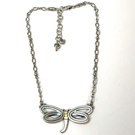 Designer Brighton Silver-Tone Classic Butterfly Engraved Pendant Necklace image number 3