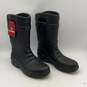 NWT Wolverine Mens Black Rubber Mid-Calf Pull-On Rain Boots Size 13 With Handles image number 1