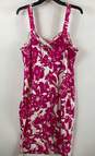 NWT Trina Turk Womens Zile Pink White Floral Sleeveless Sheath Dress Size 14 image number 3