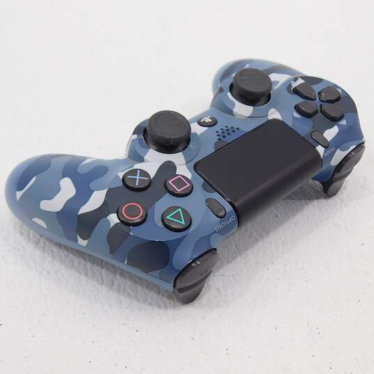 Camouflage Blue Wireless Dualshock Controller For Sony PlayStation 4 Tested image number 3