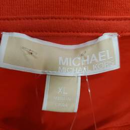 Michael Kors Women Red Short Sleeve Top XL NWT