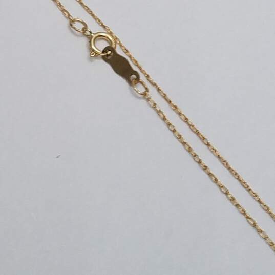 JCM Jacmel 10k Gold Cubic Zirconia Heart Pendant Necklace image number 4