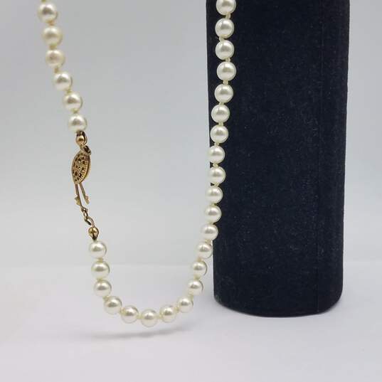 D? Sterling Silver Faux Pearl 24" Necklace 25.6g image number 4