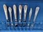 Set Of Assorted Vintage Silverware Cutlery In Wooden Box image number 2