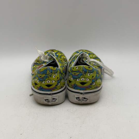 Womens Green Toy Story Alien Lace-Up Low Top Round Toe Sneaker Shoes Size 7.5 image number 2