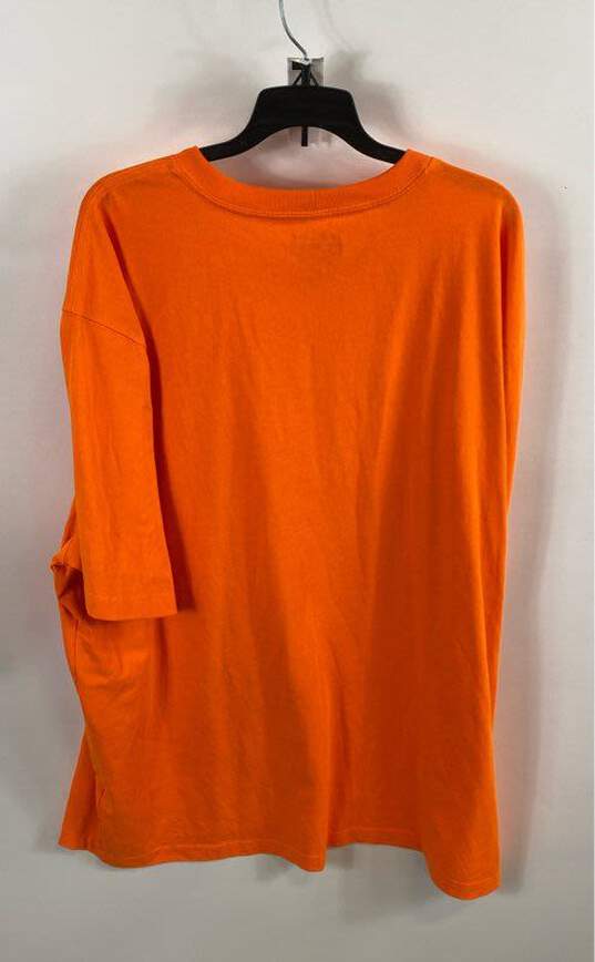 Carhartt Mens Orange Short Sleeve Crew Neck Loose Fit Pullover T-Shirt Size XXL image number 2