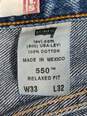 Men's Levi's 550 Relaxed Fit Straight Leg Jeans Sz 33x32 image number 4