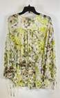NWT Lane Bryant Womens Multicolor Floral Mesh Long Sleeve Blouse Size 22/24 image number 2