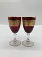 Ruby and Grapevine Gilded Crystal Stemware image number 1