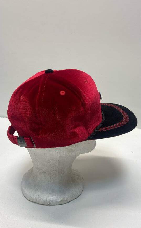 Street Level Clothing Red Velour Golf Snapback Hat Cap image number 4