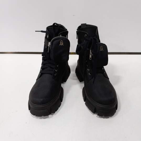 NWOB Steve Madden Black Rhinestones Combat Boots Size 9.5 Only Pair Online