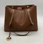 Michael Kors Brown Leather Chain Handle Tote Bag image number 1