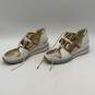 Michael Kors Womens Beckett White Gold Wedge High Heels Sneakers Shoes Size 8.5 image number 1