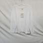 Garnet Hill White Organic Cotton Waffle Knit Long Sleeve Top WM Size L NWT image number 1