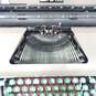 Vintage 1951 Royal Quiet De Luxe Portable Green Key Typewriter w/ Case image number 5