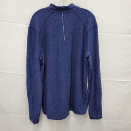Lululemon Athletica MN's Half Quarter Zip Heathered Blue Pullover Size XL alternative image