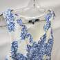 Women's White and Blue Floral Eva Franco Sundress Size 4 image number 2
