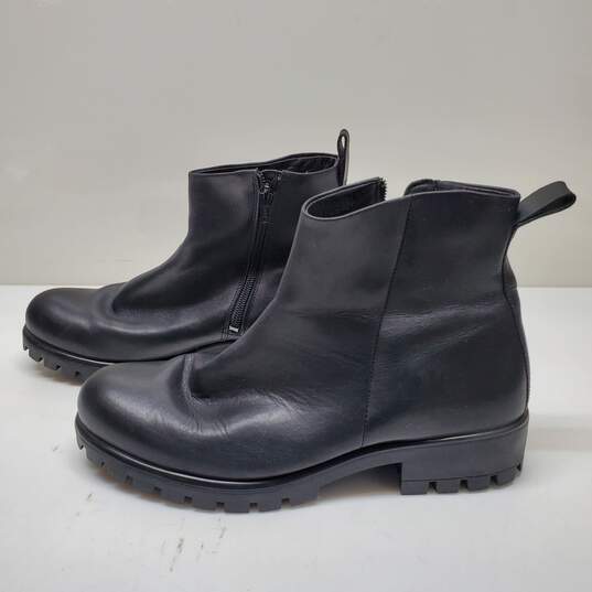 Ecco Black Leather Modtray Ankle Boots Sz10 image number 2