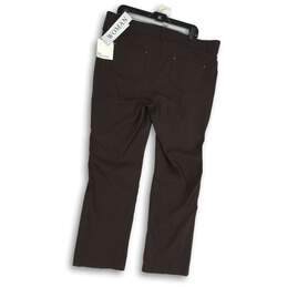 NWT 89th & Madison Womens Brown Flat Front Straight Leg Dress Pants Size 18 alternative image