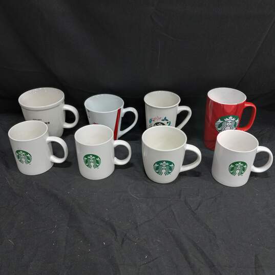 8 Pc. Bundle of Starbucks Ceramic Mugs image number 1