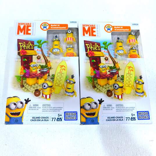 2 Sealed Mega Bloks Despicable Me Minions Island Chaos Building Toy Sets image number 1