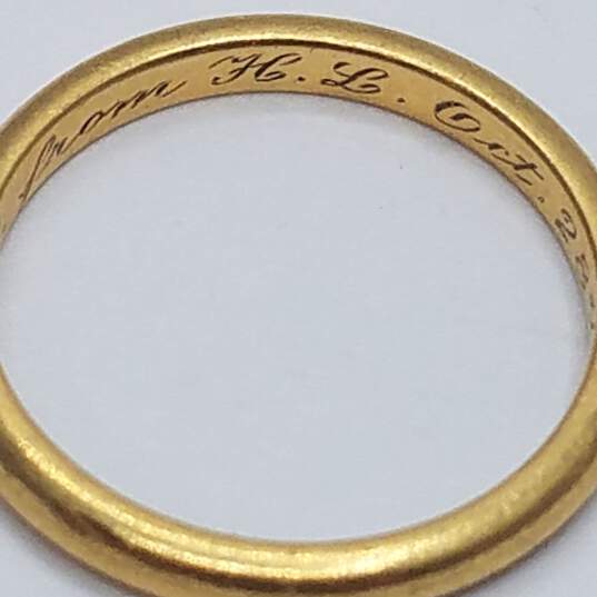 Tiffany & Co. Authentic 22K Gold 2mm Band Sz 3 3/4 Ring 2.5g image number 5