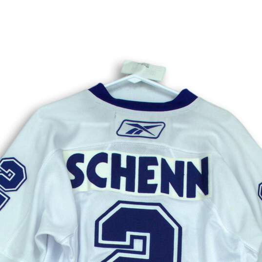 Reebok NHL Toronto Maple Leafs White Blue Mens Jersey #2 Shenn Size S image number 4