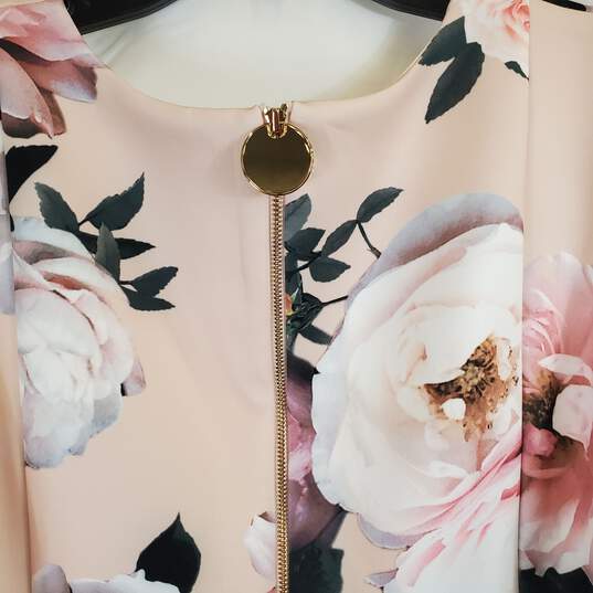 Calvin Klein Women's Beige Floral Print Dress SZ 16 NWT image number 3