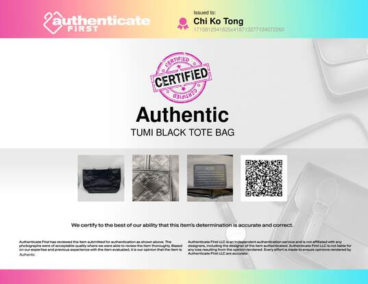 Tumi Black Tote Bag image number 7