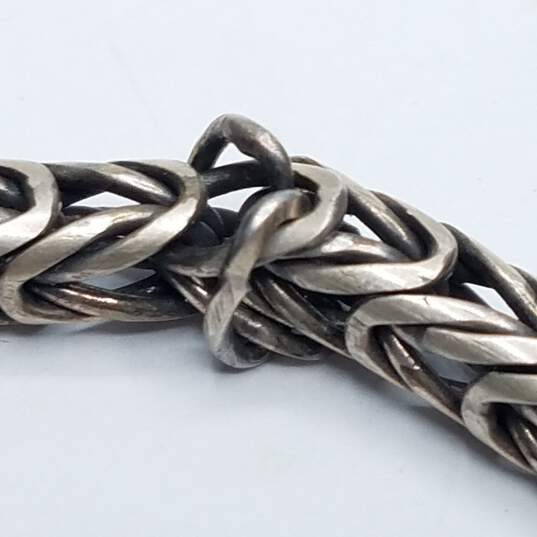 Sterling Silver Byzantine 8 1/2" Bracelet - For Repair 35.5g image number 4