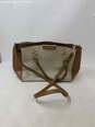 Michael Kors Womens Rochelle Beige Brown Signature Print Leather Satchel Handbag image number 1