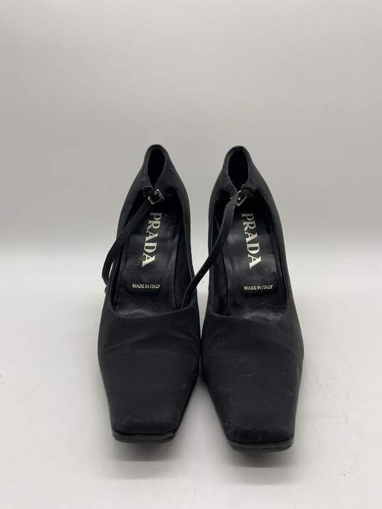 AUTHENTIC Prada Black Pump Heel Women Sz 4 image number 1