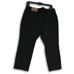 NWT Coldwater Creek Womens Black Natural Fit Slim Straight Leg Jeans Size P14 alternative image