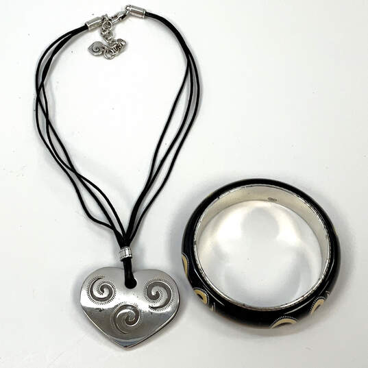 Designer Brighton Heart Shape Pendant Necklace And Bangle Bracelet With Bag image number 3