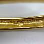 Designer Swarovski Gold-Tone Crystal Hinged Bangle Bracelet image number 3
