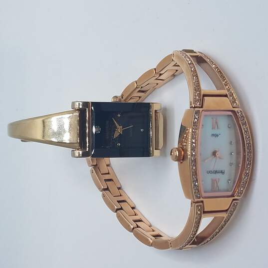 Armitron NIB Rose Gold & Yellow Gold Bracelet Watch Bundle 2 Pcs image number 5