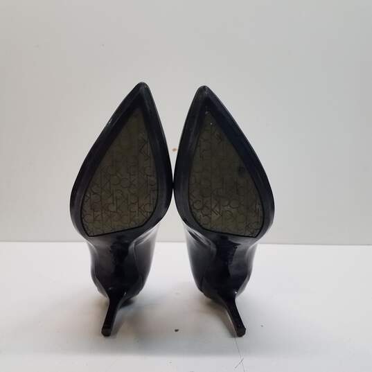 Calvin Klein Patent Gayle Pump Heels Black 6 image number 5