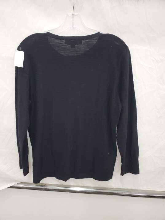 Loft Women Black Button Up Sweater Size-M New image number 2