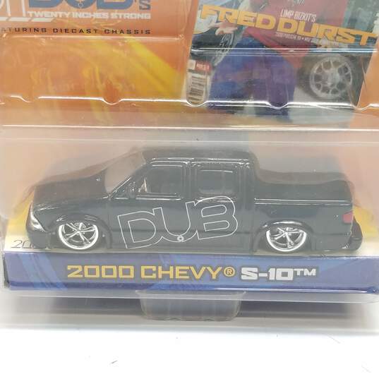 Jada Toys 2002 Dub City 2000 CHEVY S-10 Truck BLACK W DUB magazine Decal Durst NIP image number 2
