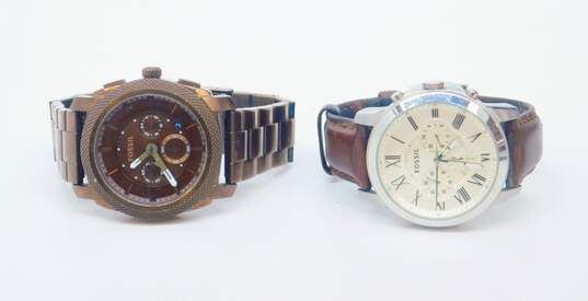 Fossil FS4735 & FS-4661 Chunky Chronograph Men's Watches 253.2g image number 2