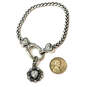 Designer Brighton Silver-Tone Braided Chain Detachable Heart Charm Bracelet image number 3