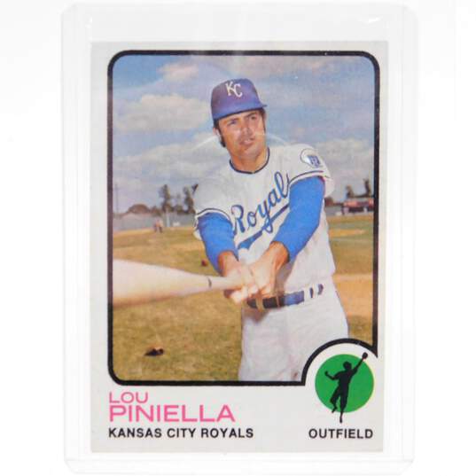 1973 Sweet Lou Piniella Topps Kansas City Royals image number 1