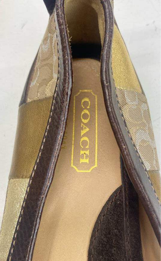 COACH Jenilee Multi Patchwork Leather Flats Loafers Shoes Size 9 M image number 6