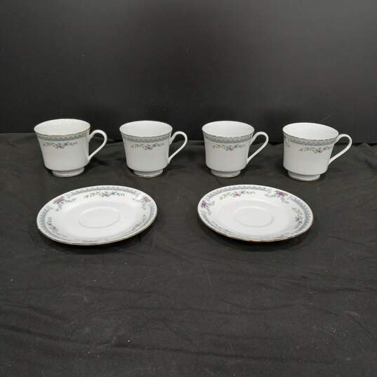 Bundle of 6 Wedgewood Rosedale Ceramic Tea Cups w/2 Saucers image number 1