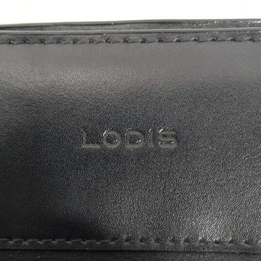 Lodis Black Leather Tote Bag image number 5