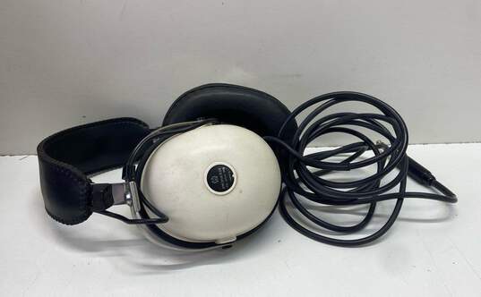 Pioneer Vintage1970's SE-20A White Stereo Headphones W/Case Untested image number 4
