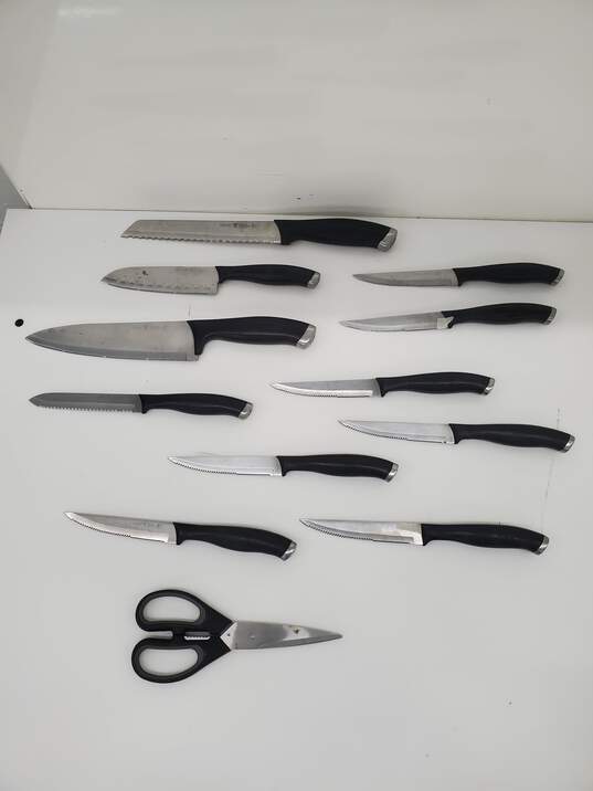 J A Henckels Forged Elite German Stainless Steel Knife Set 15 PC Walnut Block image number 3