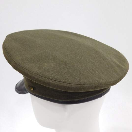 USMC Kingform Size 7 Service Dress Visor Cap/Hat, Olive Green US Marines image number 3